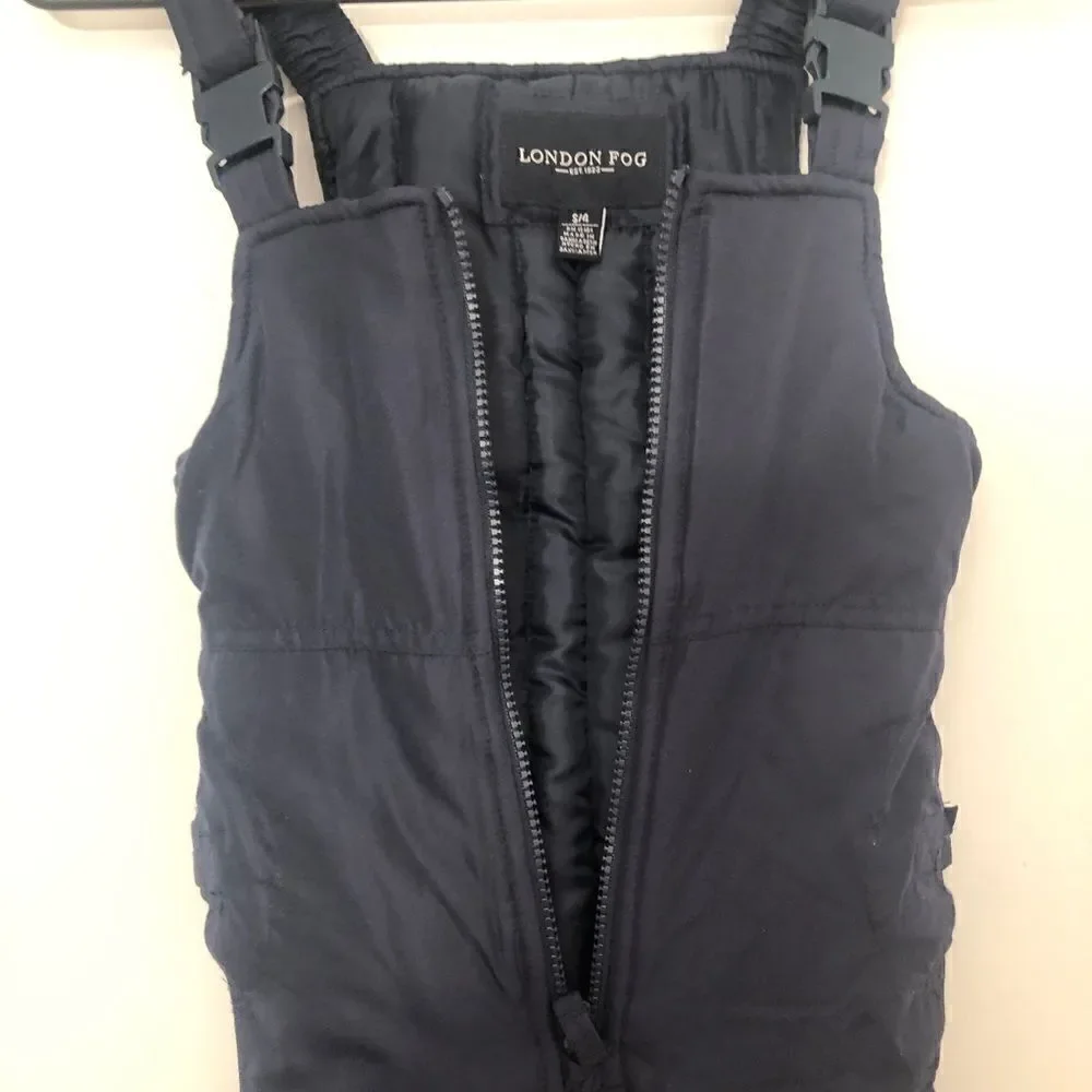 Excellent London Fog Unisex Navy Size S/4 Snow bibs!